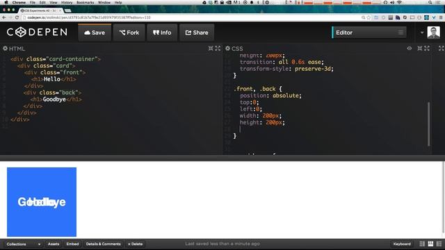 CSS Experiments #2 - Card Flipping Effect Part 2 смотреть онлайн