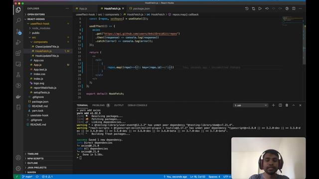How to use useEffect hook for data fetching | how to run useEffect once | React Hooks Tutorial 6 смотреть онлайн