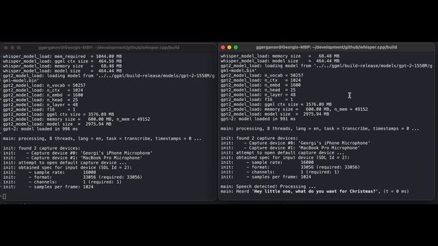 Talk - GPT-2 + Whisper + TTS in the terminal смотреть онлайн