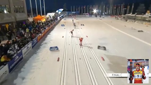 Победа Терентьева на Кубке Мира. Ruka-kuusamo2021 Спринт финал мужчины. Клебо второй.