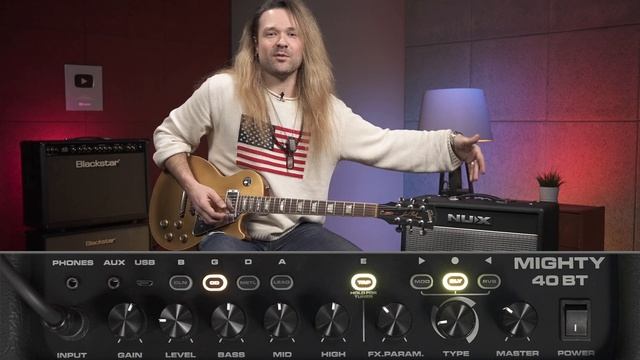 Моделирующий гитарный комбик NUX Mighty 40BT (с драм-машинкой и Bluetooth) смотреть онлайн