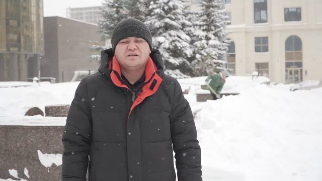 В столице акивно ведутся работы по уборке снега смотреть онлайн