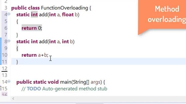 55 method overloading in java смотреть онлайн