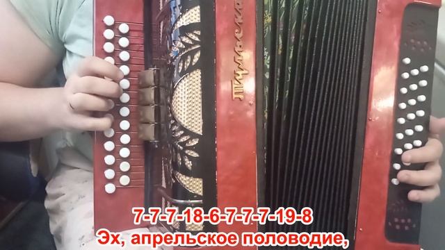 ВЕСНА ( И. Растеряев) / Разбор на гармони по цифрам смотреть онлайн