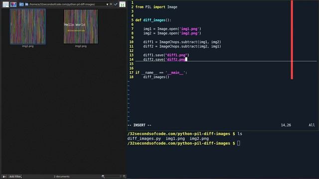 How to diff (or subtract) two images in Python using PIL? смотреть онлайн