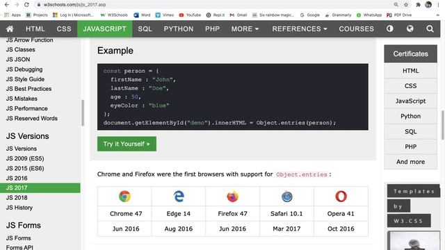 JavaScript Versions (2016, 2017, 2018) смотреть онлайн