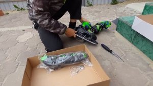 Распаковка и обзор  роликовых коньков RUSH ACTION 1 часть