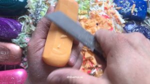 Резка сухого лакированного мыла / cutting dry colored soap / асмр мыло/ a lot of soap