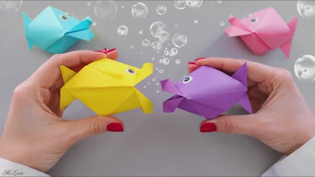 🐟 РЫБКА БЕЗ КЛЕЯ И НОЖНИЦ 🐠 оригами