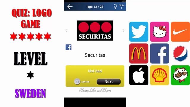 Quiz: Logo Game Sweden - All Answers - Walkthrough ( By Lemmings at work ) смотреть онлайн