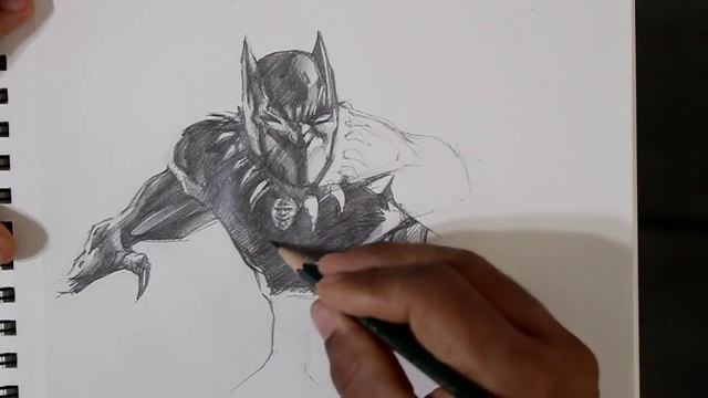 Sketching Black Panther Pencil - Marvel смотреть онлайн