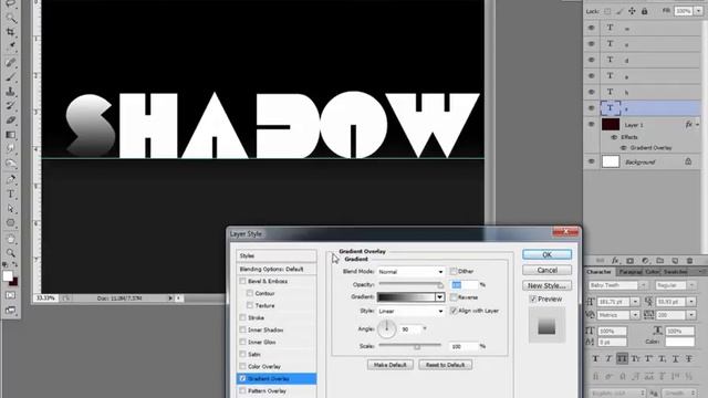 Photoshop Tutorial Shadow Text Design Photoshop Pixel смотреть онлайн