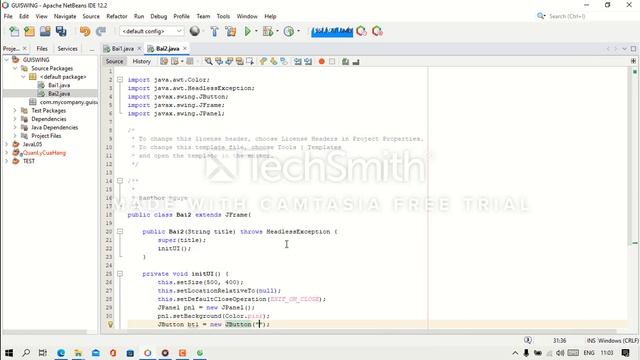 Java Swing - Xây dựng giao diện dưới đây (sử dụng Jpanel, FlowLayout và JButton) смотреть онлайн