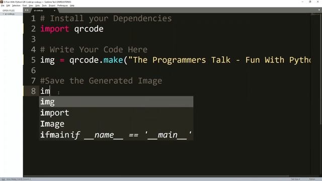 QR code Generator in 3 lines | Fun with Python | The Programmers Talk смотреть онлайн