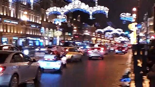 Дед морозы на байках на Невском ПИТЕР ПРИКОЛ