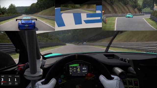 Automobilista 2 (AMS2) - 5 Laps around the Nordschleife Porsche GT3r смотреть онлайн