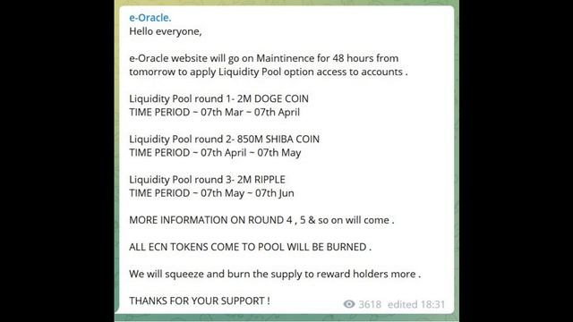 ECN/E-ORACLE WEBSITES UNDER MAINTENANCE LATEST UPDATES FROM TELEGRAM смотреть онлайн