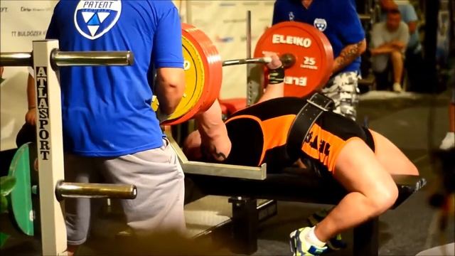 Лазло Межарош - жим лежа 307,5 кг (до 140 кг) смотреть онлайн