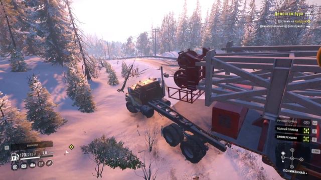 SnowRunner ДЕМОНТАЖ БУРА ПОСМОТРИ КАК И НА ЧЁМ
