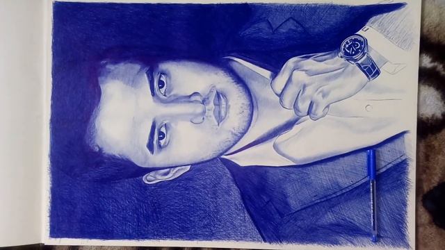 Портрет шариковой ручкой смотреть онлайн