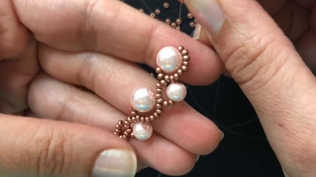 Wedding Necklace with 8mm pearls and 6mm pearls. смотреть онлайн