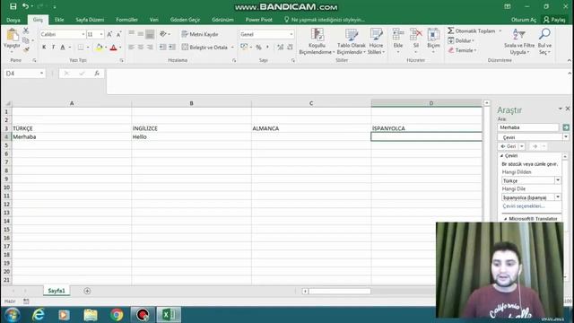 EXCEL'DE KELİME YA DA CÜMLELERİ ANINDA İSTEDİĞİNİZ DİLE ÇEVİRİN #60 смотреть онлайн