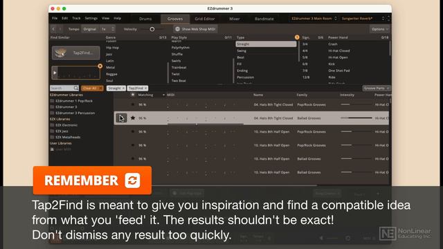 11. Using Tap 2 Find