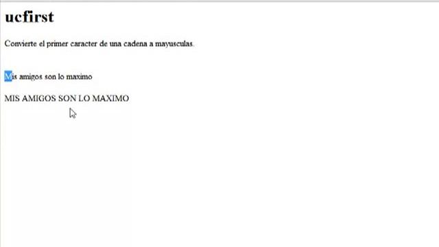 PHP - Funciones de Cadenas - ucfirst смотреть онлайн