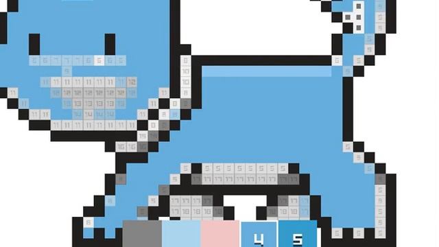 Раскраска по цифрам , раскрасил кошку. смотреть онлайн