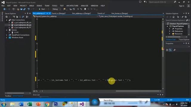 Visual Studio C#: Payroll System - Saving in Database and DataGridView (Part 4) смотреть онлайн
