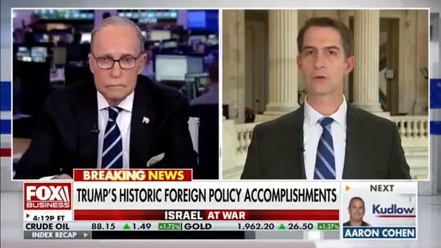 October 18, 2023: Tom Cotton Joins Kudlow смотреть онлайн