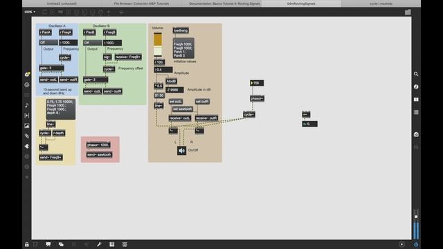 Max/Msp/Jitter - MSP урок 4. Маршрутизация сигналов. Routing Signals. ?