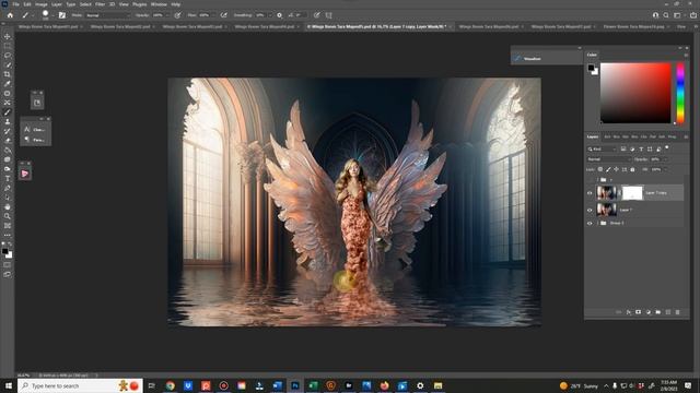How to use the Flaming Pear Flood 2 Plugin to create a reflection in water in Photoshop смотреть онлайн