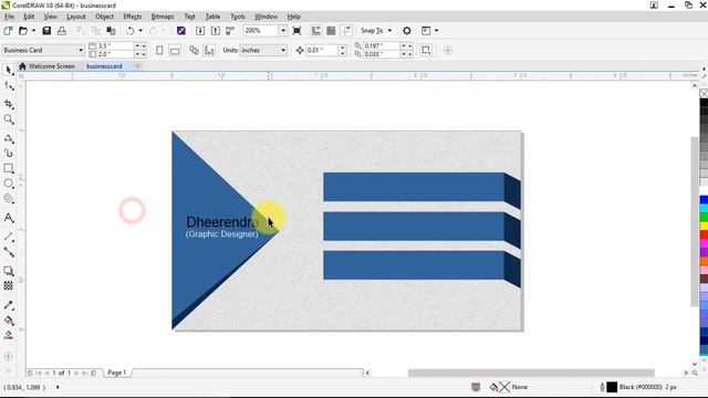 Professional Business Card Designing Ideas - 01 CorelDraw X8 in Hindi смотреть онлайн