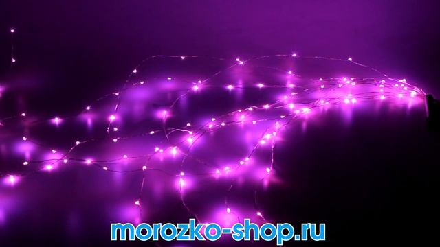 Электрогирлянда КОНСКИЙ ХВОСТ, 200 розовых mini-LED ламп, Branch-200-05-P смотреть онлайн
