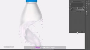 Product Ads Design | Milk Bottle  Splash Effect in Photoshop