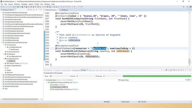 Parameterized Tests with @CsvFileSource in Junit 5 || @ParameterizedTest and @CsvFileSource in JUni смотреть онлайн