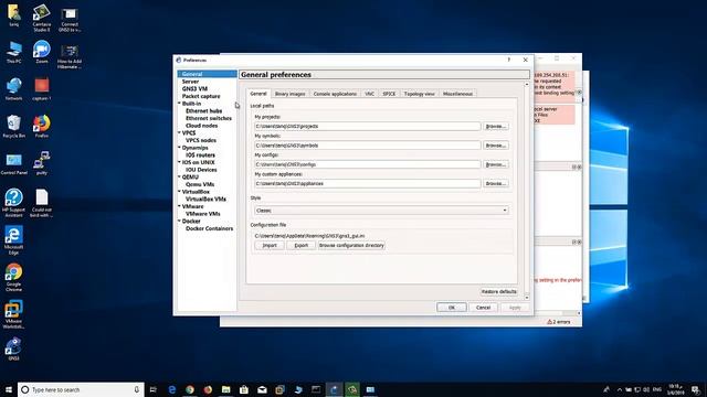 GNS3 Error could not bind with WinError 10049 The requested address is not valid in its context смотреть онлайн
