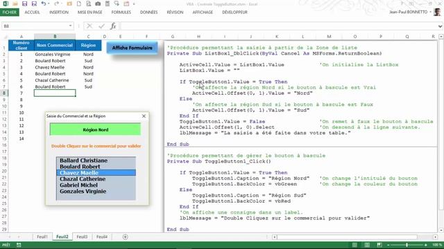 Excel VBA - Comment utiliser le Contrôle Bouton à Bascule (Toggle Button) смотреть онлайн