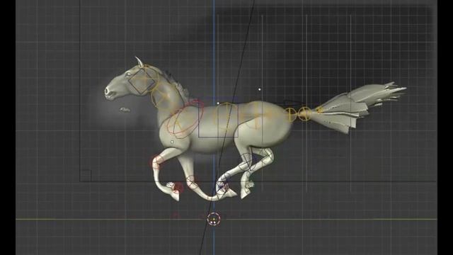 BLENDER 2.91 Анимация лошади покадрово смотреть онлайн