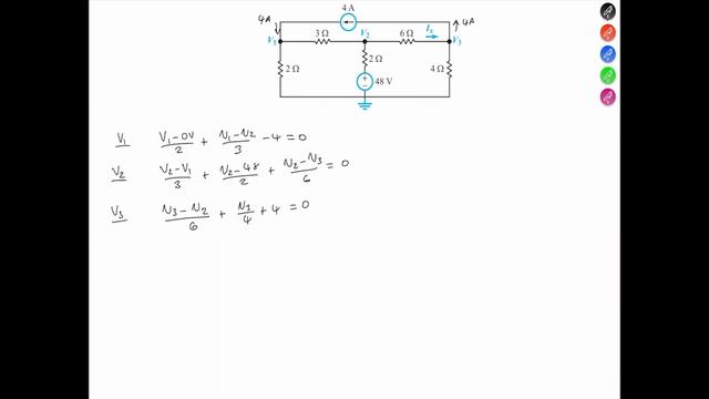 Apply nodal analysis to find node voltages V1 to V3 - Innk смотреть онлайн