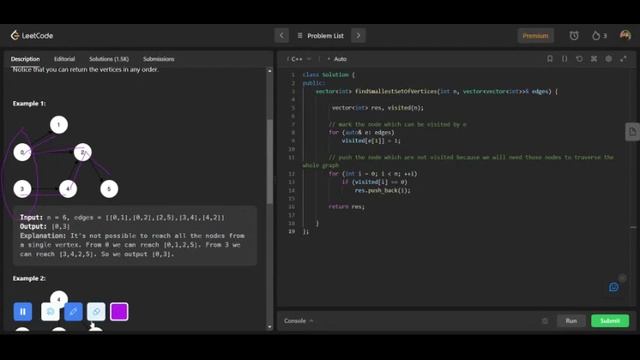 1557 || Minimum Number of Vertices to Reach All Nodes || C++ || Leetcode Daily Challenge смотреть онлайн