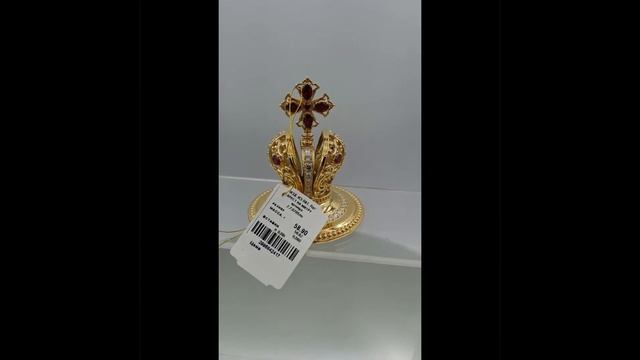 Крест на митру латунный в позолоте с фианитами смотреть онлайн