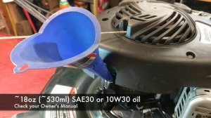 Oil Change on 450E Briggs & Stratton E-Series Engine Lawn Mower