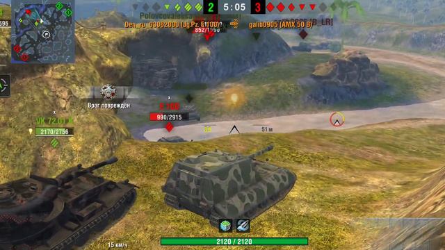 JAGDPANZER E 100 не дают мастера WoT BLITZ смотреть онлайн