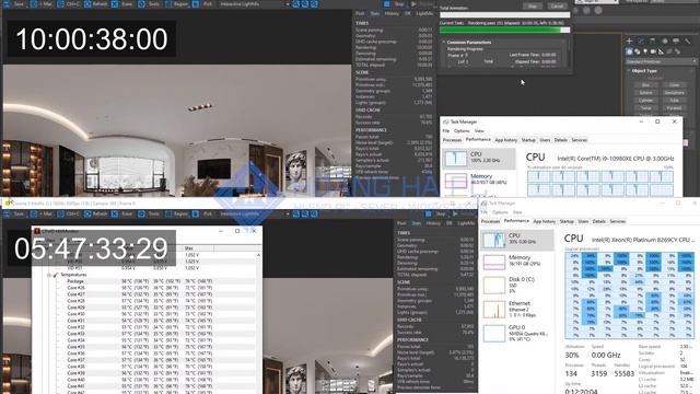 Intel Xeon Platinum 8269CY vs Intel Core i9 10980XE | Test Render Corona 5.0 - HOÀNG HÀ PC смотреть онлайн