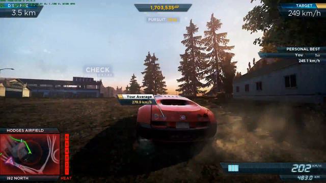 NFS MW 2012 - Bugatti Veyron SS - Speed Run - GTX 780 - 1440p® смотреть онлайн