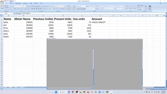 Electric Bill Sheet MS Excel Bangla Tutorial || MS Excel 2007 || смотреть онлайн
