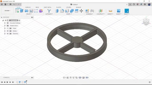 Fusion 360 Modeling Tutorial for Beginners | Simple mechanical hand wheel смотреть онлайн