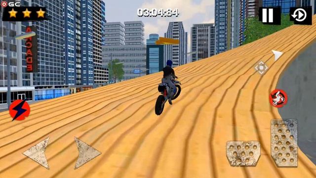 Rooftop Moto Bike Stunt Simulator - Motor Bike Race Games - Android GamePlay смотреть онлайн